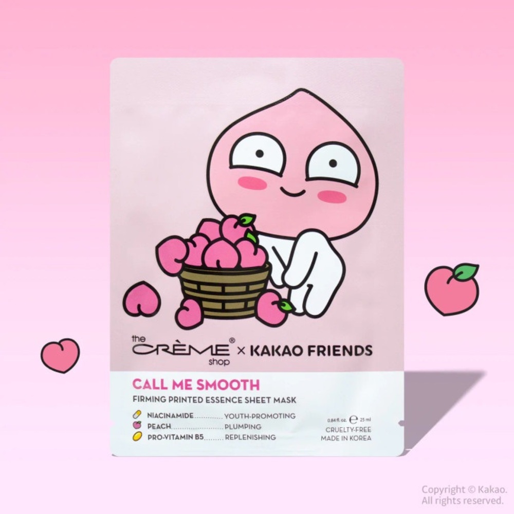 The Crème Shop APEACH CALL ME SMOOTH Printed Essence Sheet Mask (3 Pack)